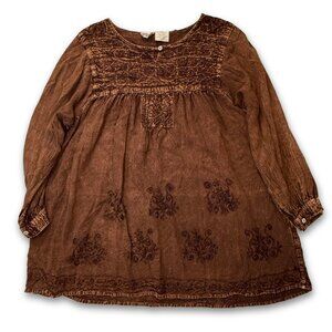 Vintage Boho Long Sleeve Blouse | Women's Large | Nancy K